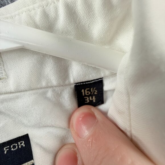 Gitman Bros Oxford Point All Cotton USA TTX 16.5 34 White Shirt Pocket Button Up - Picture 11 of 14